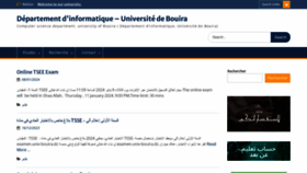 What Dpinfo.univ-bouira.dz website looks like in 2024 