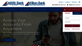 What Dewittbank.com website looks like in 2024 