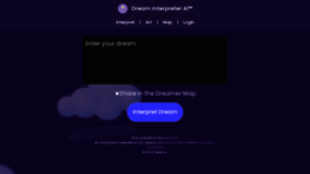What Dreaminterpreter.ai website looks like in 2024 