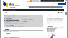 What Dblp.org website looked like in 2024 (1 year ago)