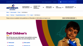 What Dellchildrens.net website looks like in 2024 