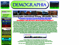 What Demographia.com website looks like in 2024 