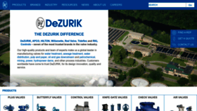 What Dezurik.com website looks like in 2024 