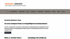 What Deutschesmietrecht.de website looks like in 2024 