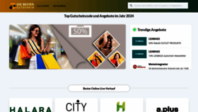 What Diebestengutschein.de website looks like in 2024 