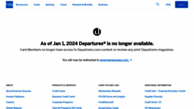 What Departures.com website looks like in 2024 