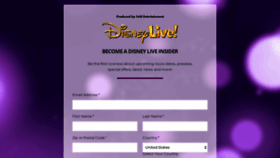 What Disneylive.com website looks like in 2024 