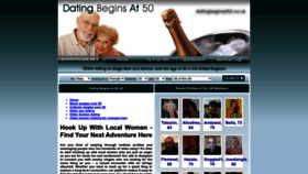 What Datingbeginsat50.co.uk website looks like in 2024 