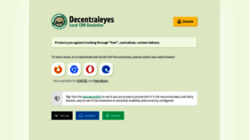 What Decentraleyes.org website looks like in 2024 