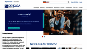What Dehoga-berlin.de website looks like in 2024 