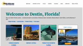 What Destin-ation.com website looks like in 2024 
