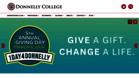 What Donnelly.edu website looks like in 2024 