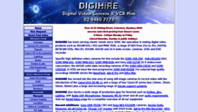What Digihire.com.au website looked like in 2011 (12 years ago)