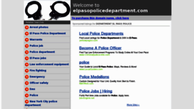 What Elpasopolicedepartment.com website looked like in 2011 (13 years ago)