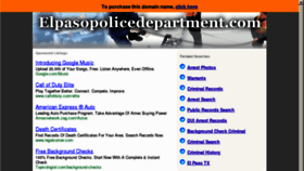 What Elpasopolicedepartment.com website looked like in 2011 (12 years ago)