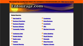 What Entourage.com website looked like in 2011 (12 years ago)