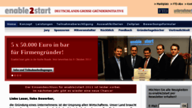 What Enable2start.de website looked like in 2012 (12 years ago)
