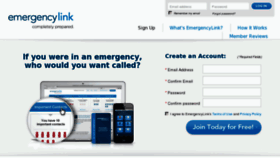 What Emergencylink.com website looked like in 2012 (12 years ago)
