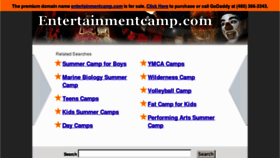What Entertainmentcamp.com website looked like in 2012 (11 years ago)