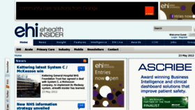 What E-health-insider.com website looked like in 2012 (11 years ago)
