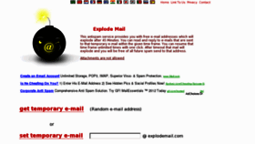 What Explodemail.com website looked like in 2012 (11 years ago)