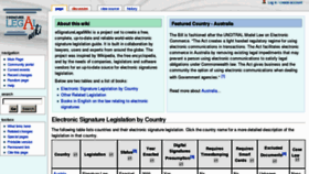 What Esignaturelegalwiki.org website looked like in 2012 (11 years ago)