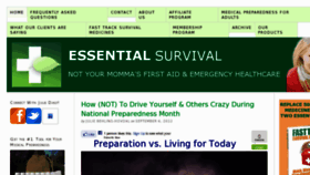 What Essentialsurvival.org website looked like in 2012 (11 years ago)