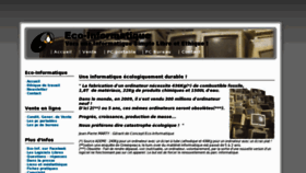 What Eco-informatique.com website looked like in 2012 (11 years ago)