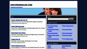 What Encoresingles.com website looked like in 2012 (11 years ago)