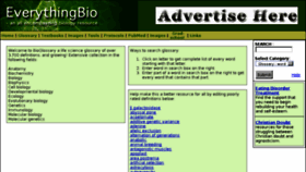 What Everythingbio.com website looked like in 2011 (13 years ago)