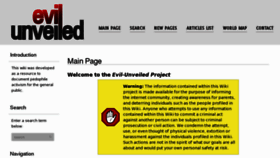 What Evil-unveiled.com website looked like in 2012 (11 years ago)
