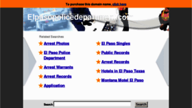 What Elpasopolicedepartment.com website looked like in 2012 (11 years ago)