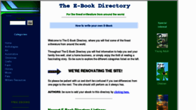 What E-bookdirectory.com website looked like in 2013 (11 years ago)