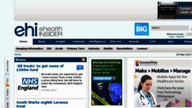 What E-health-insider.com website looked like in 2013 (10 years ago)