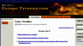 What Escapetyranny.com website looked like in 2013 (10 years ago)