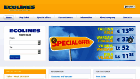 What Ecolines.lv website looked like in 2013 (10 years ago)