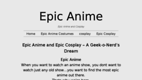 What Epic-anime.com website looked like in 2013 (10 years ago)