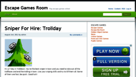 What Escapegamesroom.com website looked like in 2013 (10 years ago)