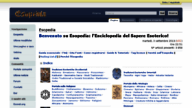 What Esopedia.it website looked like in 2013 (10 years ago)