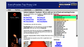 What Everyproxies.info website looked like in 2013 (12 years ago)