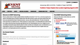 What Eventnetworking.org website looked like in 2013 (10 years ago)