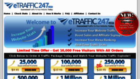 What Etraffic247.com website looked like in 2013 (10 years ago)