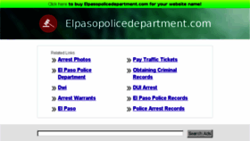 What Elpasopolicedepartment.com website looked like in 2014 (10 years ago)