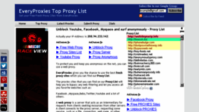 What Everyproxies.info website looked like in 2014 (11 years ago)
