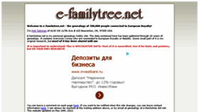 What E-familytree.net website looked like in 2014 (10 years ago)
