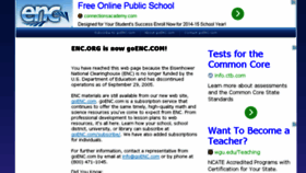What Enc.org website looked like in 2014 (10 years ago)