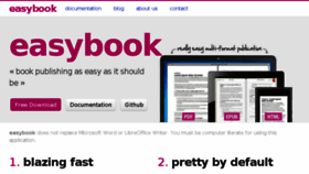 What Easybook-project.org website looked like in 2014 (10 years ago)