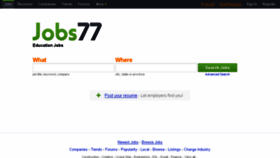 What Educationjobs77.com website looked like in 2014 (10 years ago)