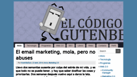 What Elcodigogutenberg.com website looked like in 2014 (10 years ago)