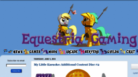 What Equestriagaming.com website looked like in 2014 (9 years ago)
